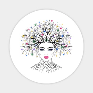 Woman tree Magnet